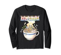 Japanese Retro 90s Mecha Warrior Meka Roboto Ukiyo-E Ramen Maglia a Manica