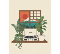 Japanese Retro Style Notebook Journal for plant lovers. Back to school, office & work.