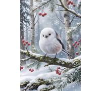 Japanese Shima Enaga Adorable Snow Fairy Bird Journal: a DOT GRID notebook for self-expression