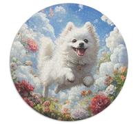 Japanese Spitz 1000 Pieces Jigsaw Puzzles For Adults Educational Games Stress Relieving Entertainment Cultivate The Spirit of Teamwork for Adults And Kids, Age 12 Years Up 1000pcs (67.5x67.5cm)