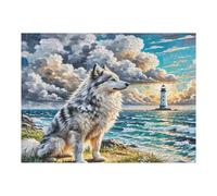 Japanese Spitz Puzzle 500 Pezzi Serate In Casa Con Amici Cute Pet Animals Giochi Da Tavolo Per Gruppo Divertimento E Convivialità Regalo Per Amici E Parenti 500 PCS