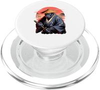 Japanese Style Art Ronin Gorilla Dorso Argento Gorille PopSockets PopGrip per MagSafe