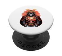 Japanese Style Art Samurai Gorilla Dorso Argento PopSockets PopGrip Adesivo