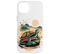 Japanese Style Art Tartaruga Marina Tartarughe Custodia per iPhone 14 Plus