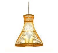Japanese Style Chandelier Fabric Art Woven Lampshade Rustic Rattan Basket Light Indoor Pendant for Living Room Bedroom Kitchen Lamp Lighting