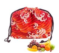 Japanese Style Lunch Bag - 11.8x7.87in Handy Drawstring Tote, Portable Storage Solution, Long Lasting Reusable Lunch Carry Bag | Work Travel Meal Organizer for Women Offices School Picnic Outdoors