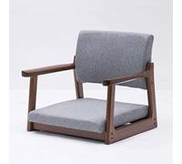 Japanese Style Solid Wood Legless Chair with Armrest and Backrest Comfortable Floor Chair for Bay Window Office and Home