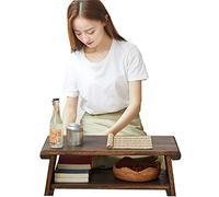 Japanese Style Tatami bay Window Meditation Table Foldable Zen Tea Low Table Double Storage Coffee Table Retro Coffee Table (Size : 50x30x20cm)