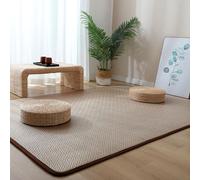 Japanese Tatami Mat,Rattan Futon Floor Mattress Area Rugs, Non-Slip Breathable,Floor Mat Area Rug for Living Room Bedroom/Meditation Space/Yoga/Zen Room(A,150x200cm)