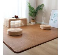Japanese Tatami Mat,Rattan Futon Floor Mattress Area Rugs, Non-Slip Breathable,Floor Mat Area Rug for Living Room Bedroom/Meditation Space/Yoga/Zen Room(F,100x180cm)