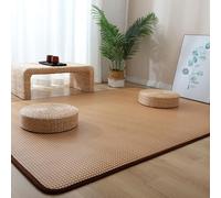 Japanese Tatami Mat,Rattan Futon Floor Mattress Area Rugs, Non-Slip Breathable,Floor Mat Area Rug for Living Room Bedroom/Meditation Space/Yoga/Zen Room(D,150x200cm)