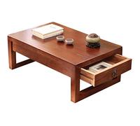 Japanese Tatami Table Zen Tea Table with Drawers Retro Meditation Low Table bay Window Kung Fu Coffee Table (Size : 70x45x30cm)