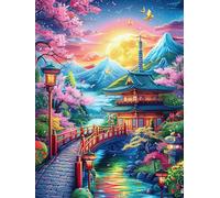 Japanese Temple in A Flower Garden Puzzle 500 Pezzi Rompicapo Per Team Building Science Fiction Magical Dream Attività Di Gruppo Collaborazione E Divertimento Regalo Festa Aziendale 500 PCS