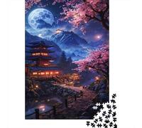 Japanese Temple Night 1000 Pezzi-Puzzle Puzzle Adulti Impegnativo E Difficile Per Straordinario Regalo Per Amore E Amico 38x26cm/1000pcs