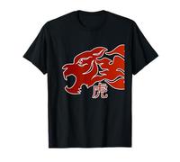 Japanese Tiger Red Flame Design for Men Year of The Tiger Maglietta