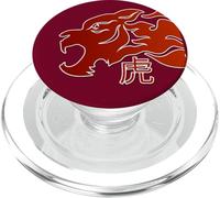 Japanese Tiger Red Flame Design For Men Year Of The Tiger PopSockets PopGrip per MagSafe