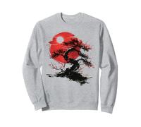 Japanese Tree Buddhism Red Moon Aesthetic Buddhist Felpa