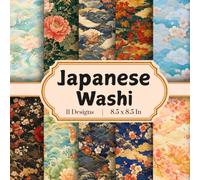 Japanese Washi Scrapbook Paper 11 Designs: Double-Sided Sheets Perfect for Origami, Junk Journals and Ephemera , Collage,Decoupage Mixed Media Art and More.