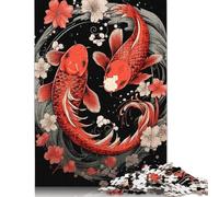 Japanese Yin Yang Koi Fish Jigsaw Puzzle Impossibili 1000 Pezzi Decorazione Per La Casa. Giochi Rilassamento E Intelligence Per Adulti E Bambini Da 12 Anni 1000pcs (75x50cm)
