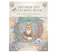 Japanese Zen Coloring Book: Relaxing Traditional Designs with Cranes, Waves, Torii and Nature - 100 Pages for Stress relie