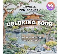 Japanese Zen Scenery Coloring Book