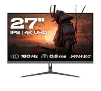JapanNext Monitor Gaming 27" Dual Mode 160Hz/4K (3840x2160) & 320Hz/FHD (1920x1080) 0,5ms | HDR | Inclinazione regolabile Altoparlanti integrati | 100% sRGB G-Sync/FreeSync | JN-IPS27G1632UF