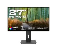 JAPANNEXT Monitor 27" IPS Frameless WQHD (2560x1140) | HDR | Altezza e inclinazione regolabili (HSP) Altoparlanti integrati VESA | Flicker Free G-Sync/FreeSync | Garanzia 2 anni | JN-27IPS4FLWQHDR-HSP