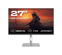 JapanNext Monitor Gaming 27" IPS Full HD (1920x1080) 200Hz 0.5ms | Altezza e inclinazione regolabili (HSP) Altoparlanti integrati | G-Sync/FreeSync | Garanzia 2 anni | JN-I270FHD200F-HSP