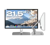 JapanNext Monitor Tattile Bianco 21.5" IPS Full HD (1920x1080) con braccio articolato | Ricarica via USB-C(65W) Altezza e inclinazione regolabili(HSP) | G-Sync/FreeSync | JN-IPS2152FHDR-C65W-FLD-T