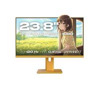 JapanNext Monitor Gaming 23,8" IPS Full HD (1920x1080) 120Hz 0.5ms Giallo Pastello | Altezza/inclinazione (HSP) Altoparlanti integrati G-Sync/FreeSync | Garanzia 2 anni | JN-IPS238G120F-HSP-YE