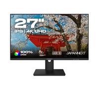 JAPANNEXT Monitor 27" IPS 4K UHD (3840x2160) | HDR | Altezza e inclinazione regolabili (HSP) Altoparlanti integrati Compatibilità VESA | Flicker-Free G-Sync/FreeSync | Garanzia 2 anni | JN-IPS2707UHDR
