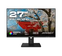 JAPANNEXT Monitor 27" IPS 4K UHD (3840x2160) | HDR | Altezza e inclinazione regolabili (HSP) Altoparlanti integrati Compatibilità VESA | Flicker-Free G-Sync/FreeSync | Garanzia 2 anni | JN-IPS2707UHDR