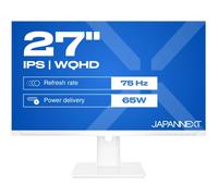 JAPANNEXT JN-IPS270WQHD75F-C65W-HSP-W Monitor PC 68,6 cm (27") 2560 x 1440 Pixel Quad HD LED Bianco [JN-IPS270WQHD75F-C65W-HSP-W]