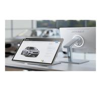 JapanNext Monitor Tattile Bianco 21.5" IPS Full HD (1920x1080) con braccio articolato | Ricarica via USB-C(65W) Altezza e inclinazione regolabili(HSP) | G-Sync/FreeSync | JN-IPS2152FHDR-C65W-FLD-T