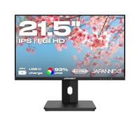 JapanNext Monitor 21.5" IPS Full HD (1920x1080) | HDR | Ricarica tramite USB-C (65W) Altezza e inclinazione regolabili (HSP) Altoparlanti | G-Sync/FreeSync | Garanzia 2 anni | JN-I215FLFHSP-C65W
