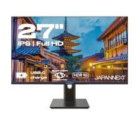 JAPANNEXT Monitor 27" IPS Full HD (1920x1080) | HDR | Ricarica tramite USB-C (65W) Altezza e inclinazione regolabili (HSP) Altoparlanti | G-Sync/FreeSync | Garanzia 2 anni | JN-IPS27FHDR-C65W-HSP