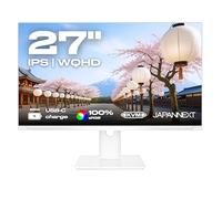 JapanNext Monitor Bianco 27" IPS WQHD (2560x1440) | HDR | Ricarica via USB-C (65W) | Altezza e Inclinazione Regolabili (HSP) | 100% sRGB G-Sync/FreeSync | JN-i27QR-C65W-HSP-W