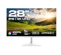 JapanNext Monitor Bianco 28" IPS 4K UHD (3840x2160) | HDR | Inclinazione regolabile Altoparlanti integrati Compatibilità VESA | 100% sRGB G-Sync/FreeSync | JN-IPS2802UHDR-W
