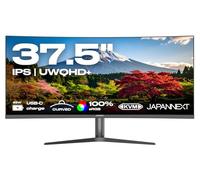 JapanNext Monitor Curvo 37,5" IPS UWQHD+ (3840x1600) | HDR | Ricarica via USB-C (65W) Altezza e inclinazione regolabili Altoparlanti integrati | 100% sRGB G-Sync/FreeSync | JN-IPSC3752UWQHDPR-H-C65W