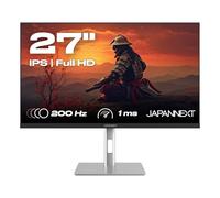 JapanNext Monitor Gaming 27" IPS Full HD (1920x1080) 200Hz 0.5ms | Altezza e inclinazione regolabili (HSP) Altoparlanti integrati | G-Sync/FreeSync | Garanzia 2 anni | JN-I270FHD200F-HSP