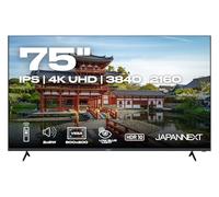 JapanNext Monitor Grande Formato 75" IPS 4K UHD (3840x2160) | HDR | Altoparlanti integrati (8Wx2) | G-Sync/FreeSync | Garanzia 2 anni | JN-IPS7500UHDR-U