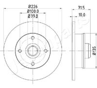 JAPANPARTS DP-0922 Disco freno