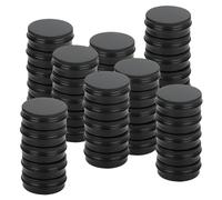 JAPCHET 40 barattoli in alluminio nero da 30 ml, barattoli rotondi da 28,3 g, contenitori da viaggio vuoti con coperchio a vite per trucco, candele, gioielli