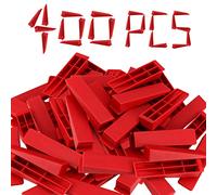 JAPCHET 400 pezzi cunei per livellamento piastrelle riutilizzabili per 1/8, 1/16, 1/32 pollici distanziatori per installazione livellatore piastrelle, rosso
