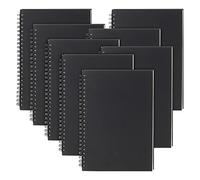 JAPCHET 8 Packs A5 Spiral Sketchbook, Black A5 Drawing Sketch Pad, A5 Lined Spiral Bound Notebook for Travel, Journaling, 60 Sheets/120 Pages