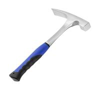 JAPCHET Martello da roccia da 822,1 g, martello per mattoni blu a testa piatta con nessuna presa del bastone, Martello da geologo in acciaio, Martello da muratore per esplorazione