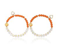 JAperol, 2 bracciali Aperol e 2 biglietti di auguri di compleanno con busta, adesivo Aperol decorativo, bracciale arancione, per fidanzate, colleghi, famiglie