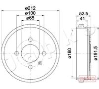 JAPKO 560912C Tamburo freno