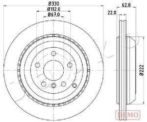 JAPKO Dischi Freno Posteriore Ø330 Mm Per Mercedes-Benz M-Class R-Class GL-Class
