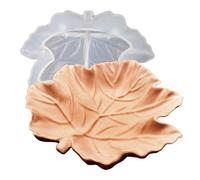 Japleed Stampi in silicone testurizzato, stampi in resina per calcestruzzo a forma di foglia d'acero, vassoio per gioielli con foglie, portacandele, stampi in resina epossidica per riporre oggetti